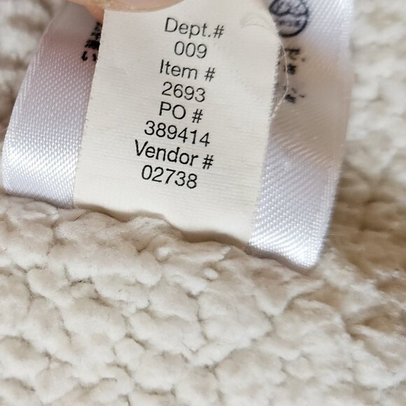 Eddie Bauer Full Zip Hooded Sweatshirt Sherpa Lined Women's Size Medium Ivory - Picture 13 of 13